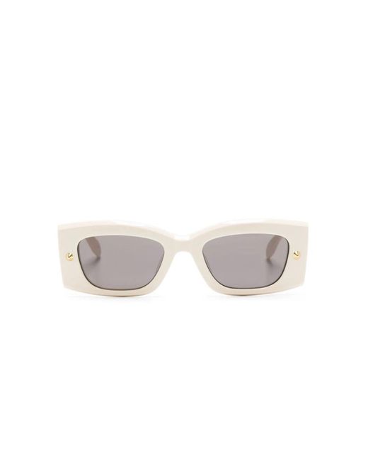 Alexander McQueen White Sunglasses