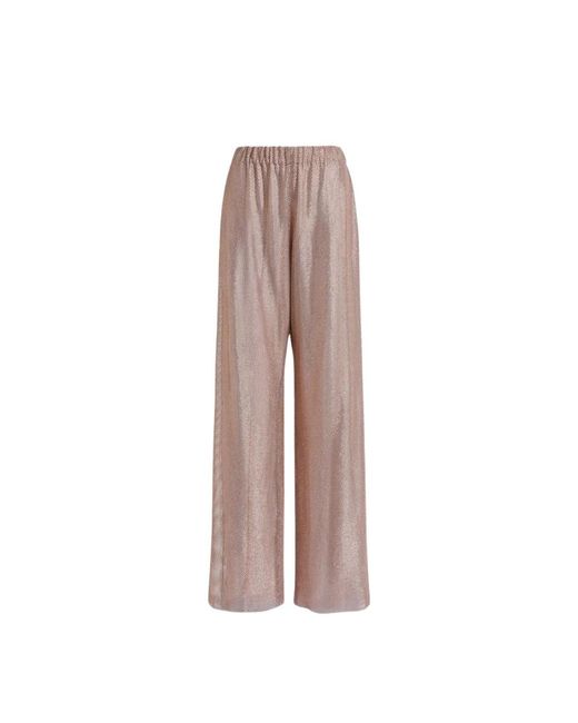 Alberta Ferretti Brown Wide Trousers