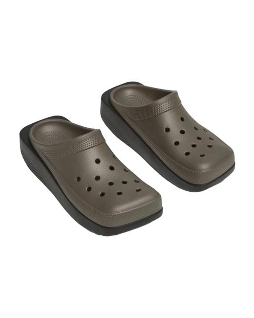 CROCSTM Schoenen ,Grijs ,Blunt Toe Blocked in het Brown