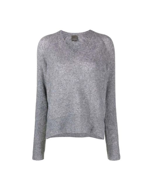 Lorena Antoniazzi Gray V-Neck Knitwear