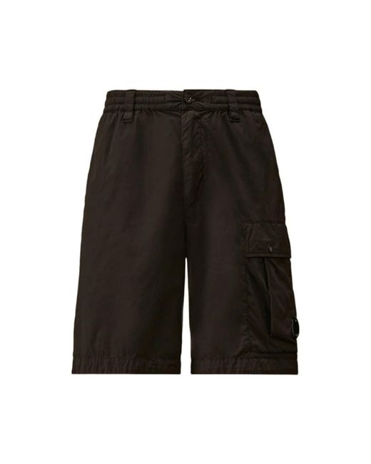 C P Company Black Casual Shorts for men