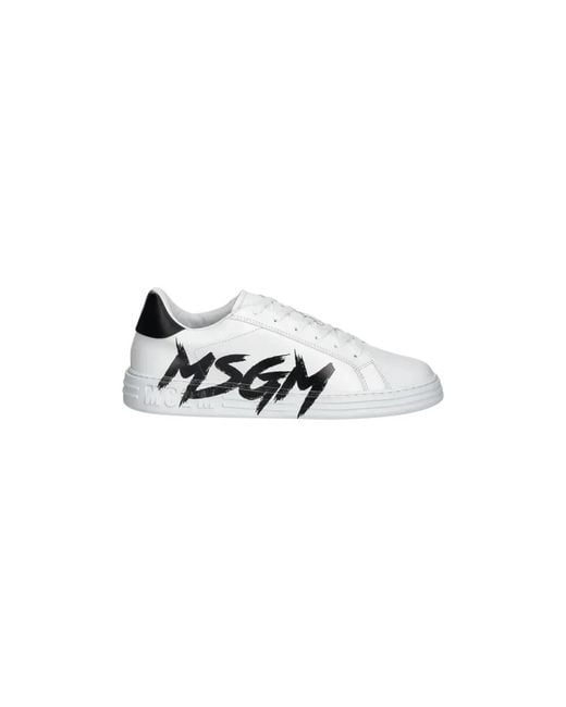 MSGM Logo-Print Sneakers in White für Herren