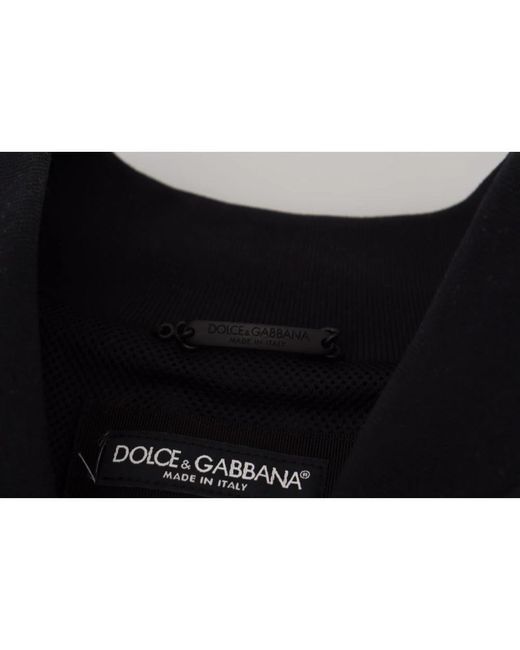 Dolce & Gabbana Schwarze logo bomberjacke in Black für Herren