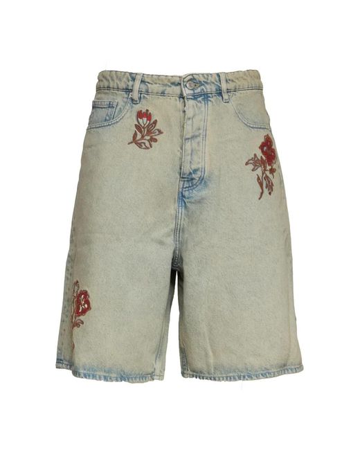 Drole de Monsieur Gray Denim Shorts for men