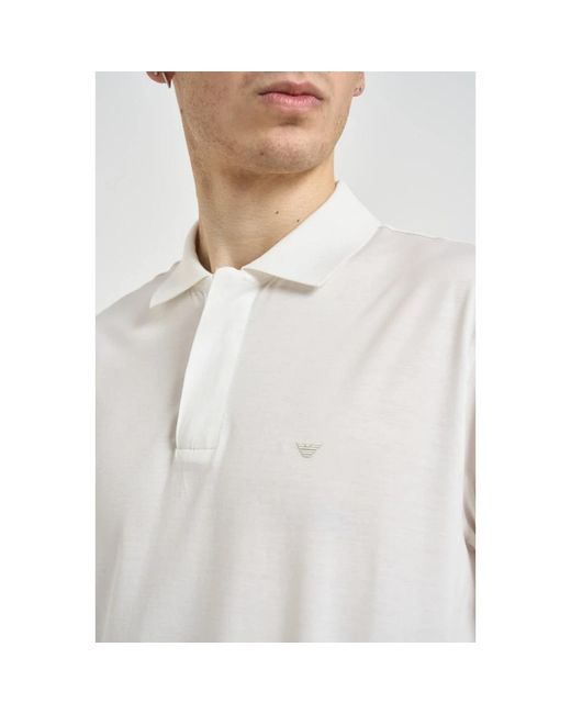 Emporio Armani White Polo Shirts for men