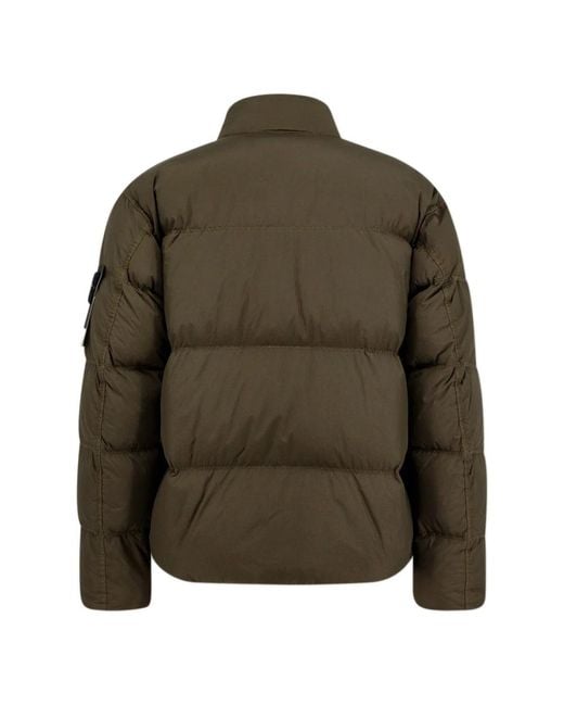 Stone Island Green Winter Jackets for men