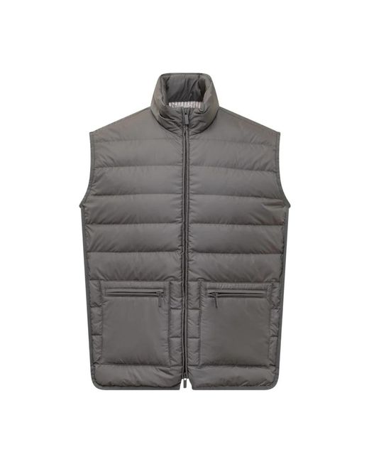 Thom Browne Jassen ,Grijs ,Leer Down Knit Vest in het Gray voor heren