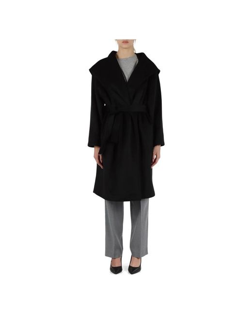 Twinset Black Belted Coats