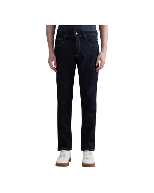 Replay Blue Straight Jeans for men