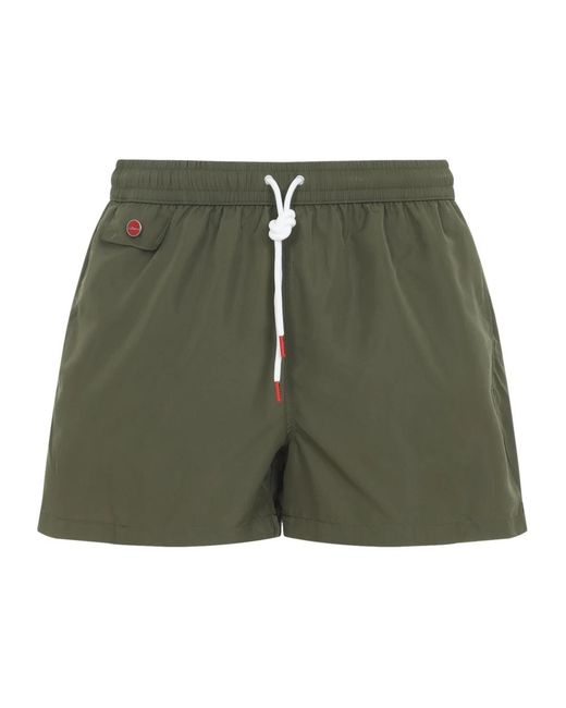 Kiton Badmode ,Groen ,Polyester Zwemshorts in het Green voor heren