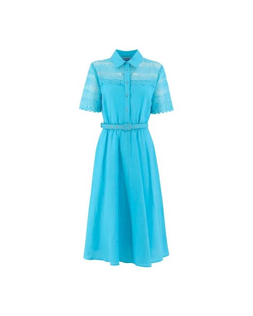 Ermanno Scervino Blue Shirt Dresses