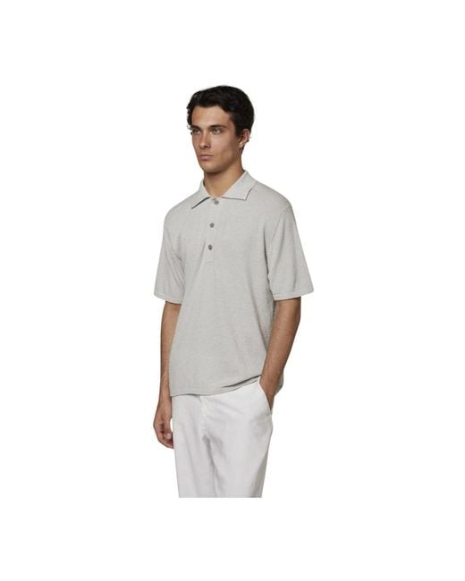 Daniele Fiesoli Gray Polo Shirts for men