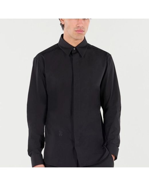 Roberto Cavalli Black Formal Shirts for men