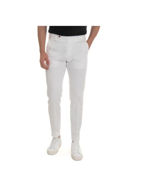 BERWICK 1707 Gray Slim-Fit Trousers for men