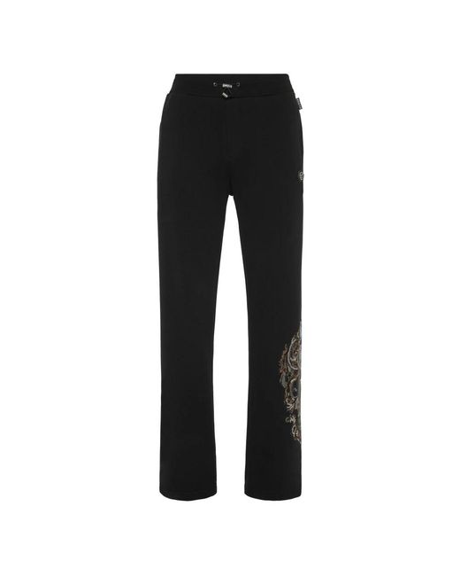 Philipp Plein Broeken ,Zwart ,Katoen Joggingbroek Skull in het Black voor heren