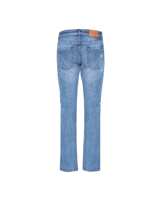 Philipp Plein Slim fit blaue denim jeans in Blue für Herren