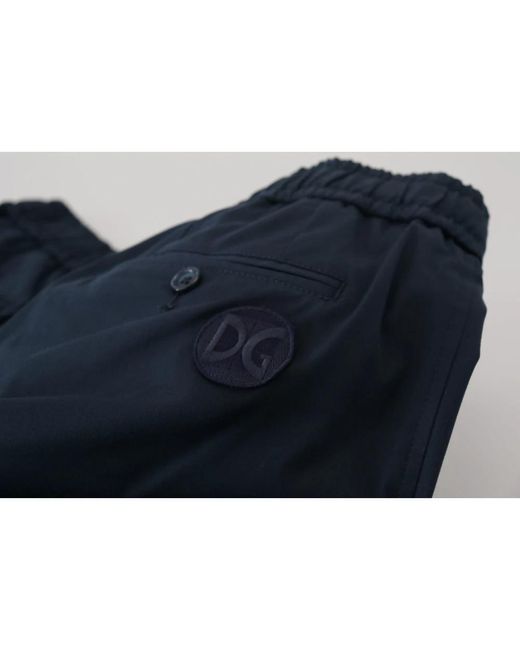 Dolce & Gabbana Blaue bermuda-shorts mit mittelhoher taille in Blue für Herren