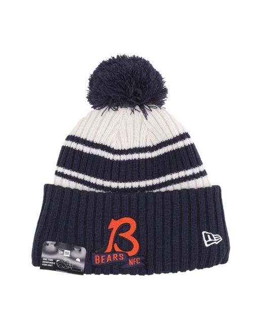 KTZ Accessoires ,Veelkleurig ,Chicago Bears Pom Pom Beanie Hat in het Blue voor heren