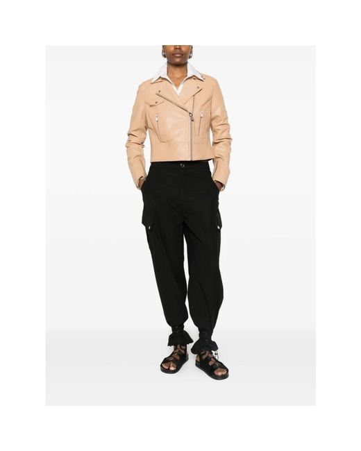 Leather Jackets Pinko de color Natural