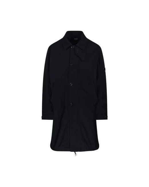 C P Company Single-Breasted Coats in het Black voor heren