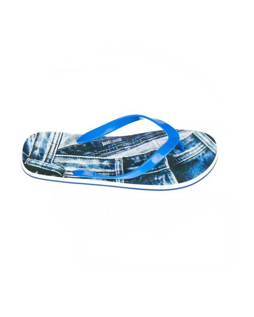 Just Cavalli Blue Flip Flops for men