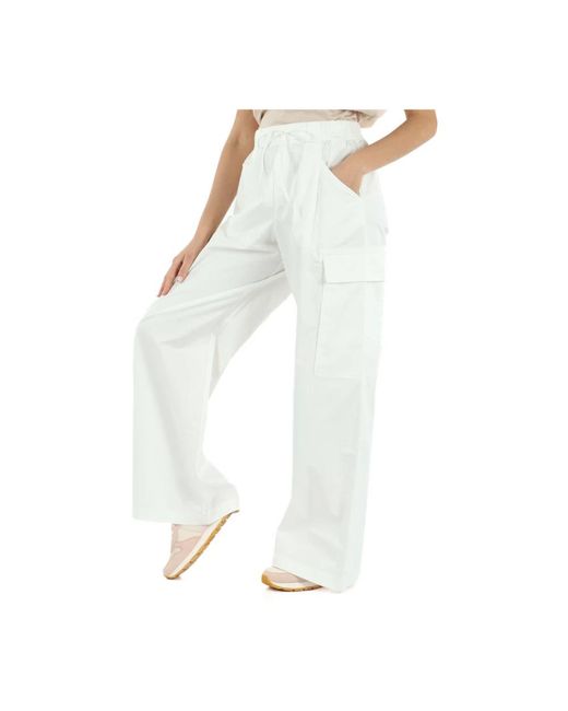 Replay White Wide Trousers