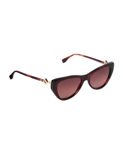 Fendi Brown Cat-Eye-Sonnenbrille