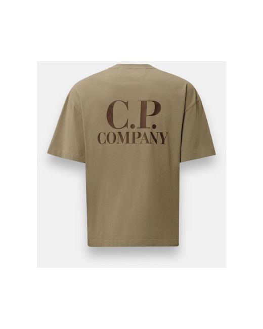 C P Company Logo Rücken Urban Style T-Shirt in Green für Herren