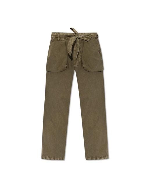 R13 Green Wide Trousers