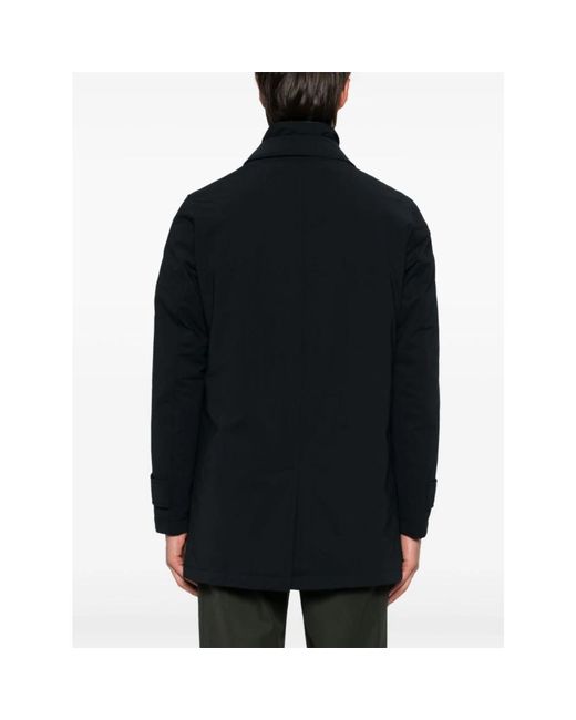 Herno Black Single-Breasted Coats for men