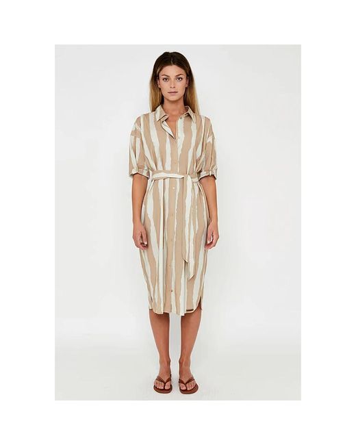 Moscow Natural Sand button-up kleid