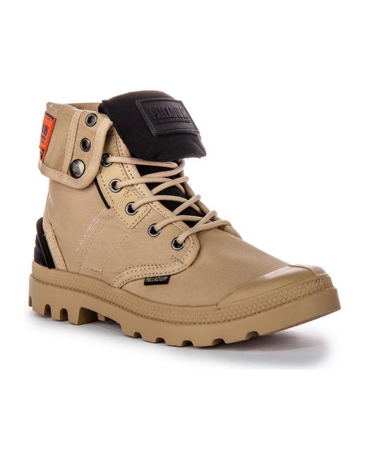 Palladium Brown Lace-Up Boots for men