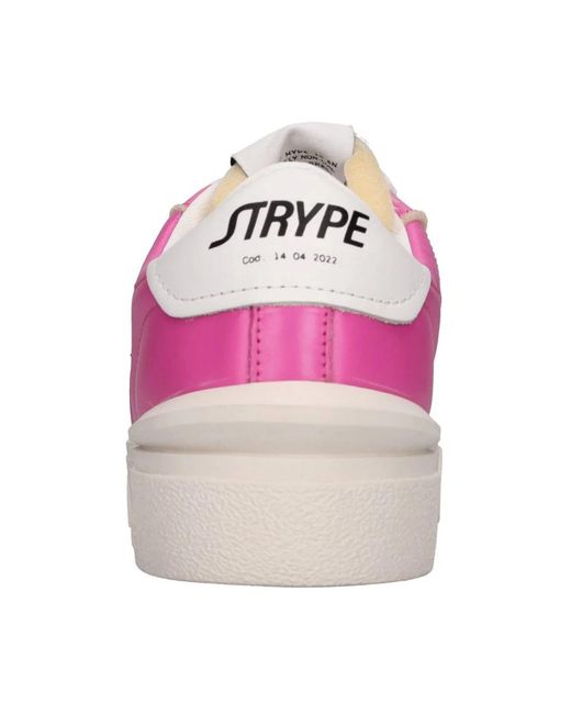 Strype Schoenen ,Roze ,Leer Sneakers Multi Colour in het Pink