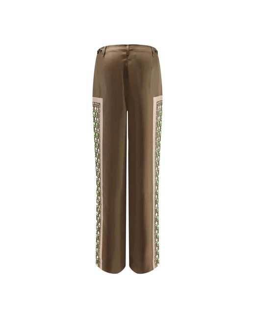 Tory Burch Natural Straight Trousers