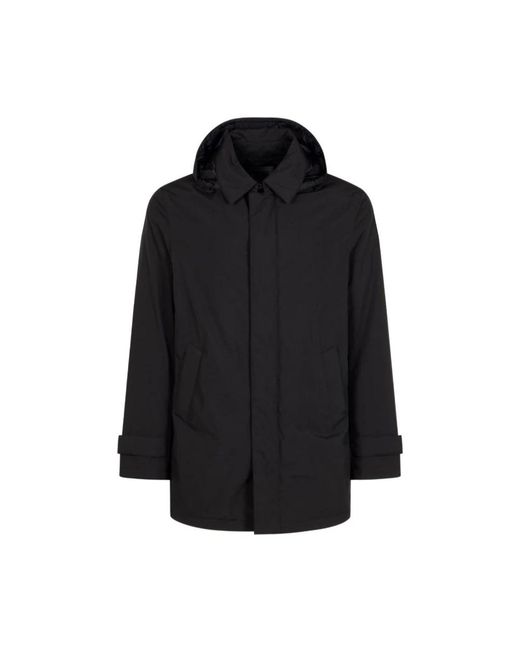 Herno Black Parkas for men