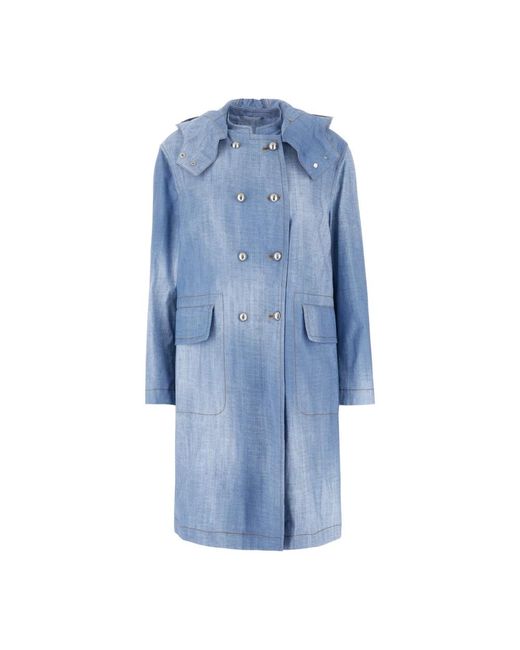 Trench coat elegante per donne di Ermanno Scervino in Blue