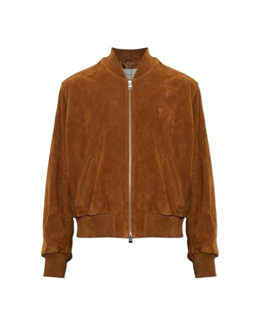 AMI Leren Jack in het Brown voor heren