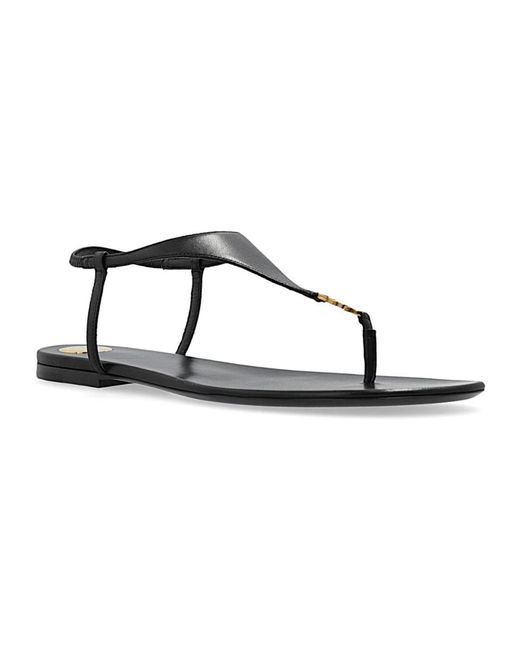 Saint Laurent Brown Flat Sandals