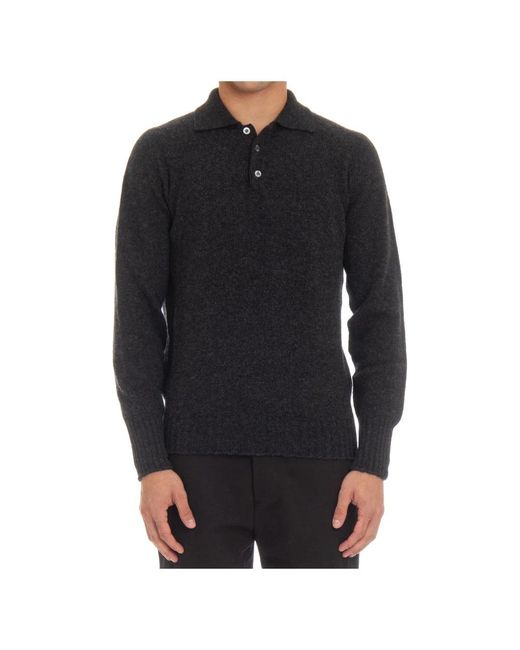 Drumohr Black Polo Shirts for men
