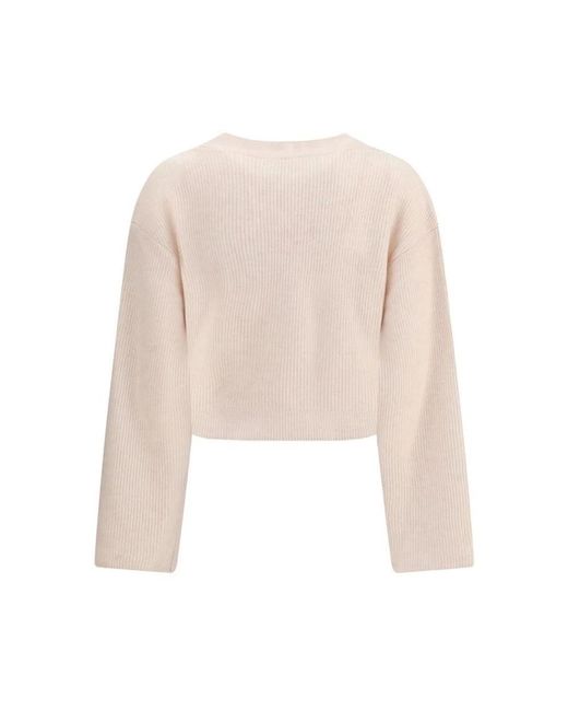 R13 Natural Kaschmir Drapierter Cardigan Mit Geripptem Design