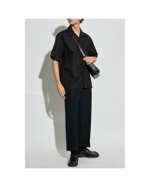 Short Sleeve Shirts di Jil Sander in Black da Uomo