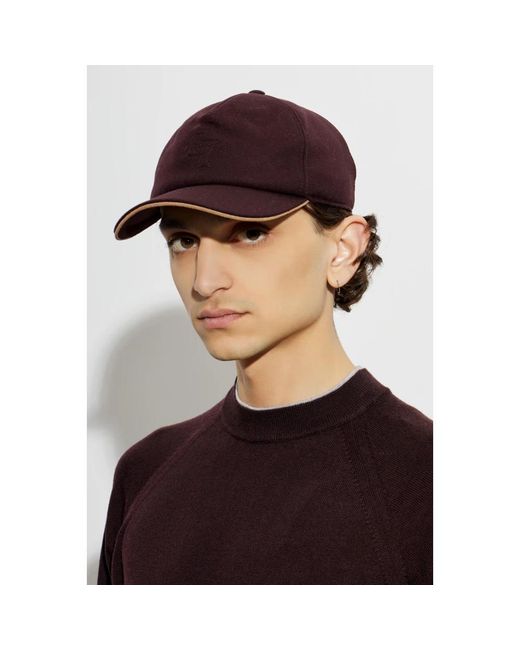 Eleventy Wool Baseball Cap in het Brown voor heren