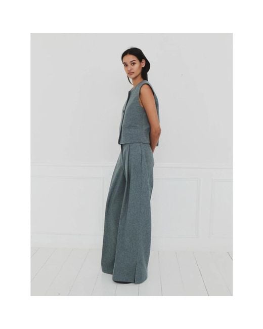 THE GARMENT Gray Wide Trousers