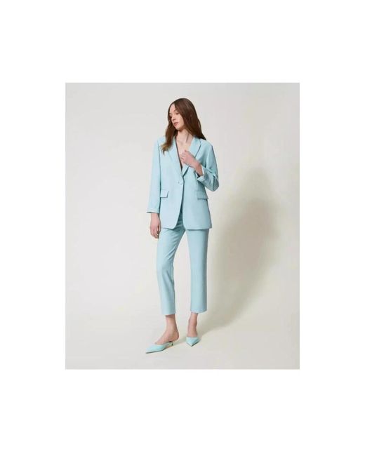 Twinset Blue Cropped Trousers