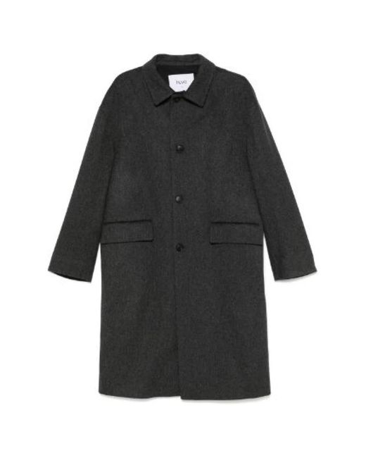 Hevò Black Single-Breasted Coats for men