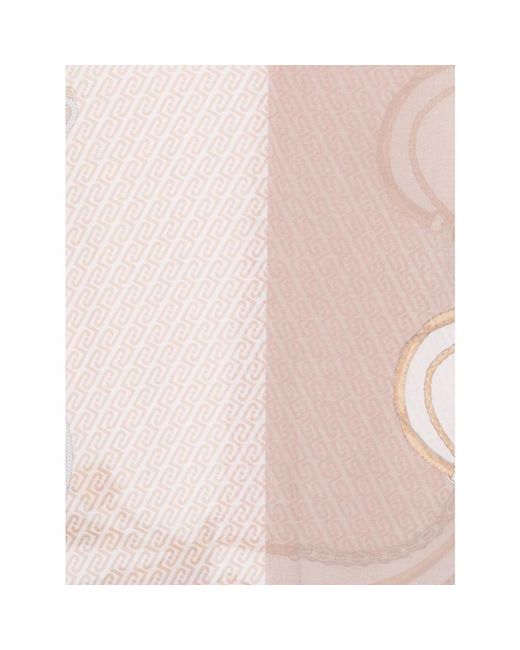 Liu Jo Pink Graphic Pattern Scarf