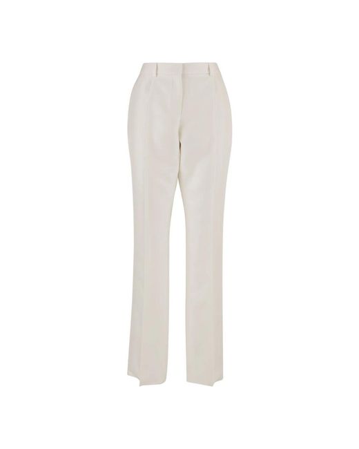 Balenciaga White Straight Trousers