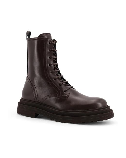 Brunello Cucinelli Brown Lace-Up Boots