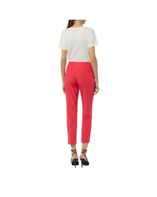 Comma, Slim-Fit Broek in het Red