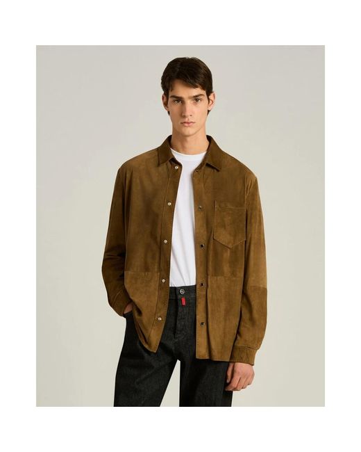 Kiton Lamsleren Jas in het Green voor heren